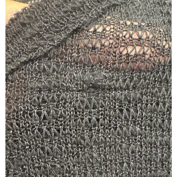 Rag & Bone Black Mesh Long Sleeve Sheer Top Size Medium Goth Dark Romantic READ - Picture 10 of 11